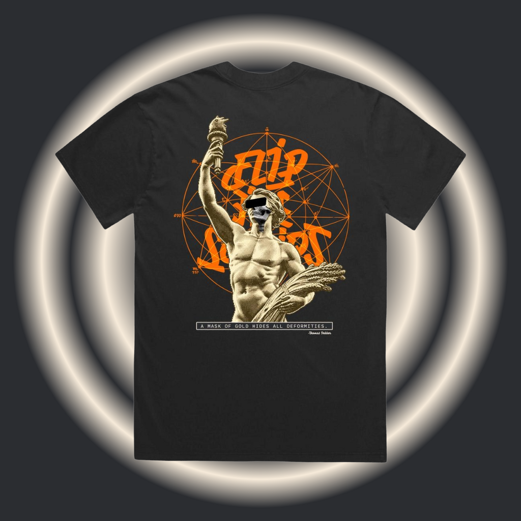 "GOLDEN BOY" - Oversized Faded Black Tee