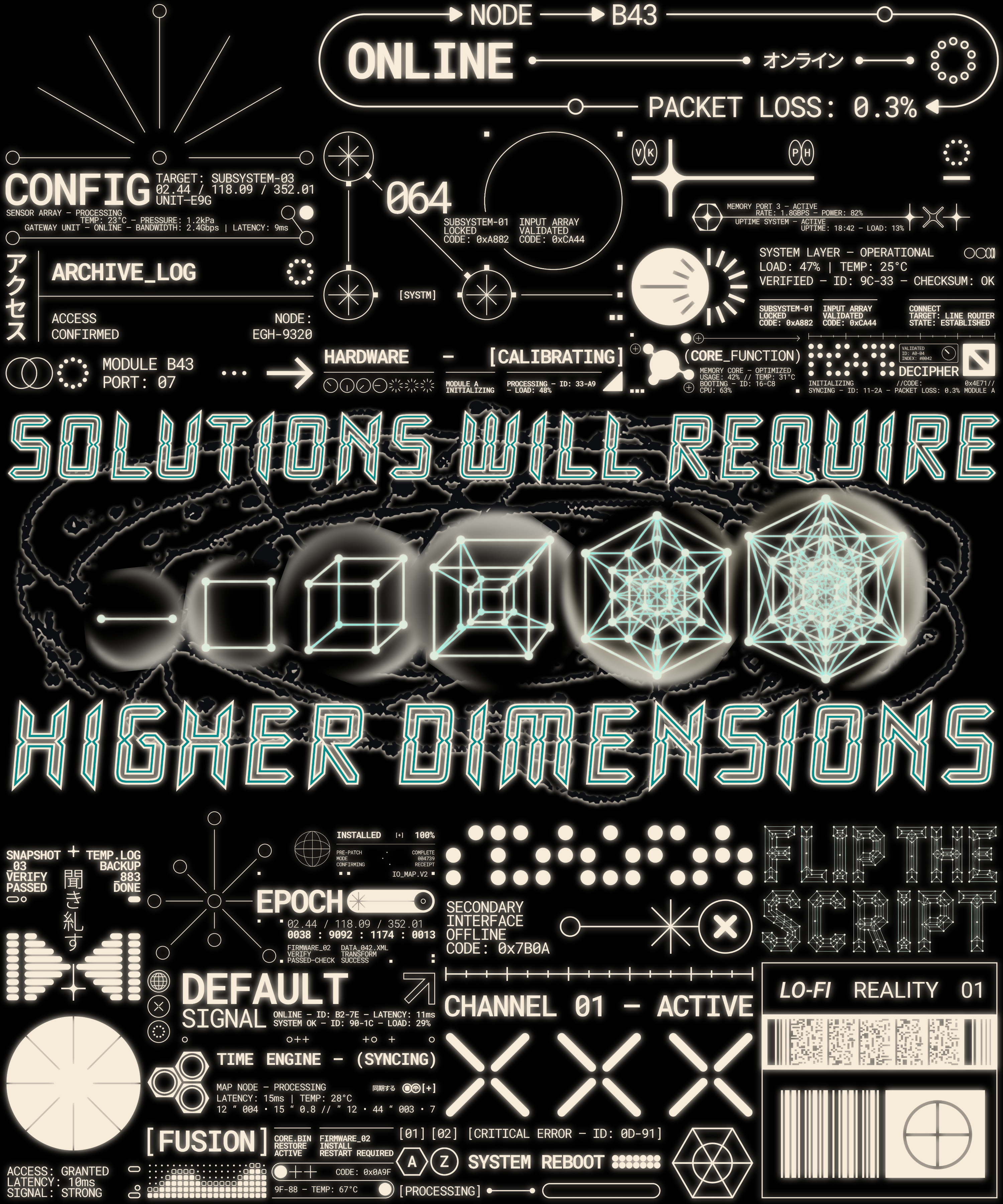 Higher Dimensions - Oversized Black Tee